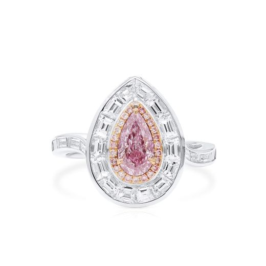 浅 粉色 钻石 戒指, 0.58 重量 (1.92 克拉 总重), 梨型 形状, GIA 认证, 6372828631