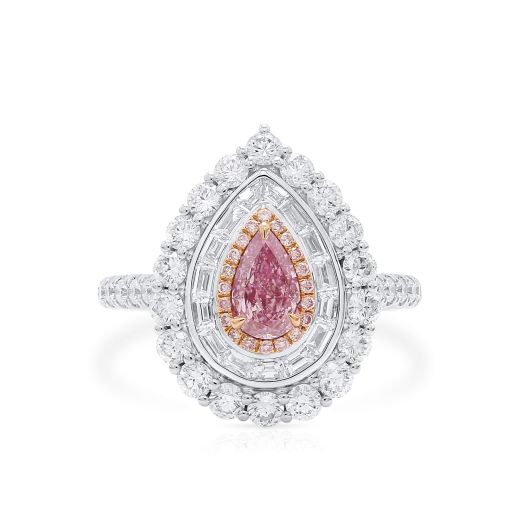 浅 粉色 钻石 戒指, 0.53 重量 (1.93 克拉 总重), 梨型 形状, GIA 认证, 7371273244