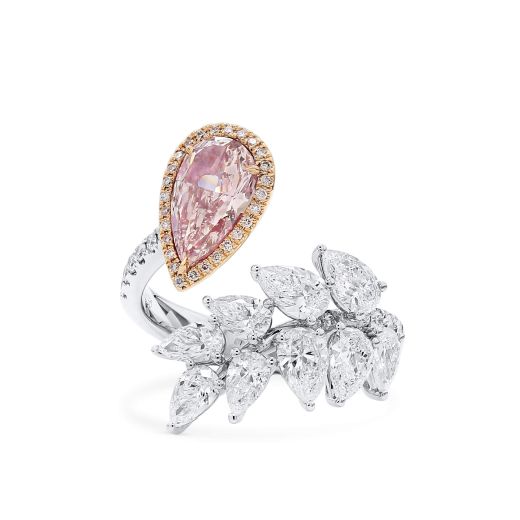 浅 粉色 钻石 戒指, 1.01 重量 (2.77 克拉 总重), 梨型 形状, GIA 认证, 6217948241