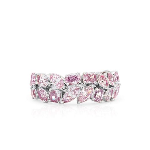  粉色 钻石 戒指, 2.00 重量, 混合 形状