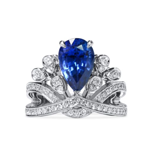 天然 Blue 蓝宝石 戒指, 4.04 重量 (4.78 克拉 总重), GRS 认证, GRS2020-117031, 无烧