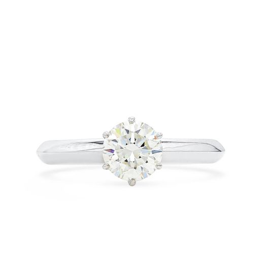 白色 钻石 戒指, 0.89 重量, 圆型 形状, GIA 认证, 2327368492