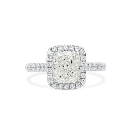 白色 钻石 戒指, 2.01 重量 (2.54 克拉 总重), 枕型 形状, GIA 认证, 2215085673