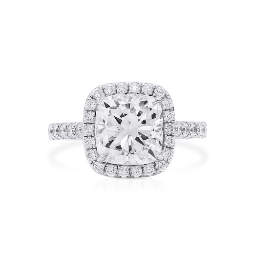 白色 钻石 戒指, 3.01 重量 (3.64 克拉 总重), 枕型 形状, GIA 认证, 6362746134