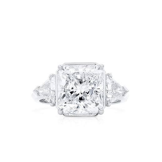 白色 钻石 戒指, 5.11 重量 (5.92 克拉 总重), 镭帝恩型 形状, GIA 认证, 2487197124