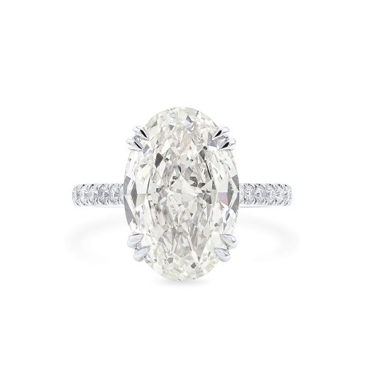 白色 钻石 戒指, 5.09 重量 (5.35 克拉 总重), 椭圆型 形状, GIA 认证, 1489197126