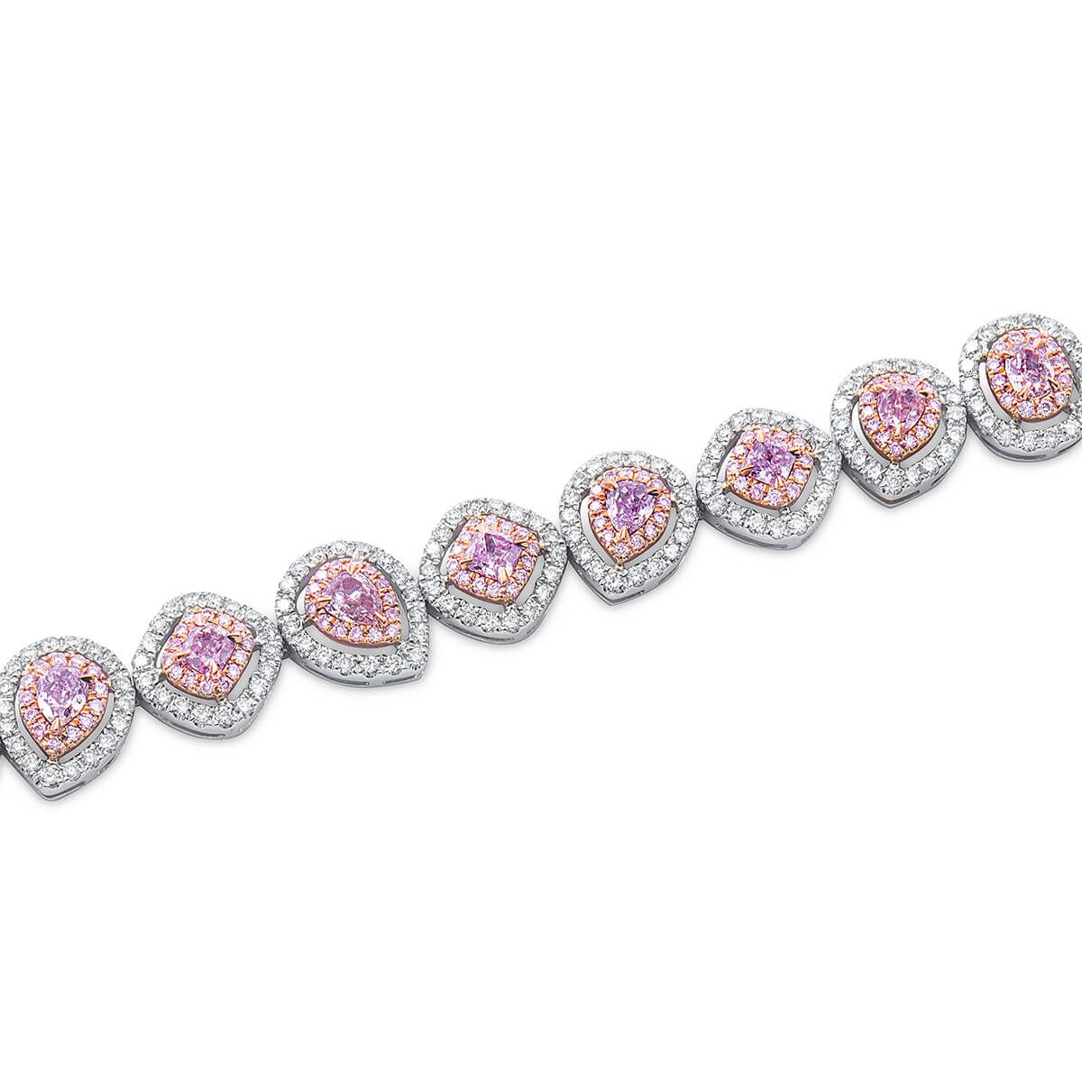 Fancy Pink Diamond Bracelet, 2.79 Ct. (5.99 Ct. TW), Mix shape, EG_Lab Certified, J5926074538