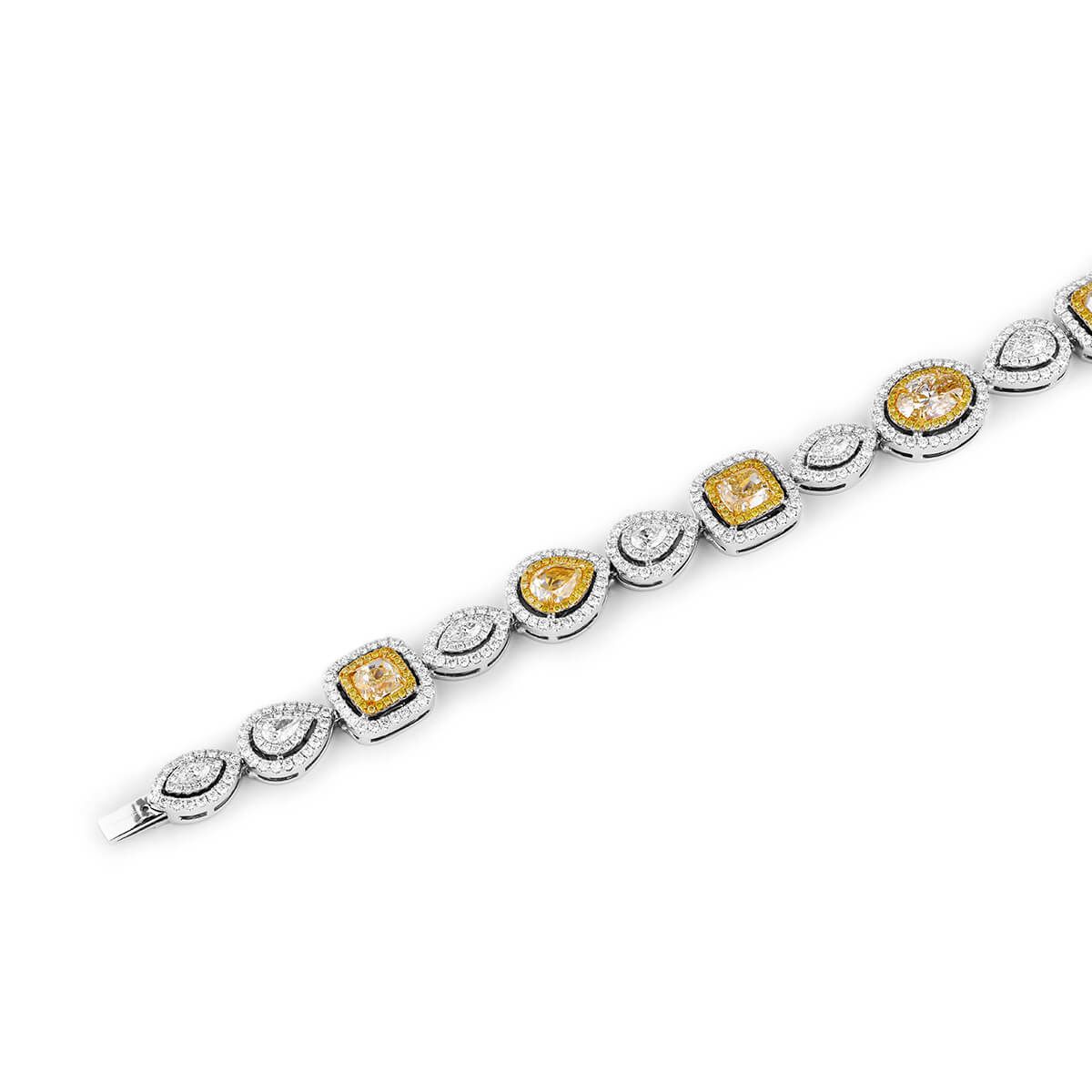 Fancy Light Yellow Diamond Bracelet, 6.41 Ct. (11.07 Ct. TW), Cushion shape, EG_Lab Certified, J5926075034