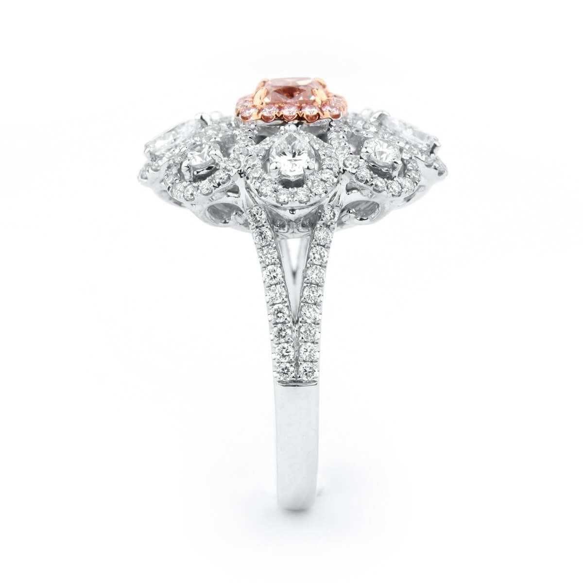 Fancy Orangy Pink Diamond Ring, 0.66 Ct. (2.31 Ct. TW), Radiant shape, GIA Certified, 1162871776