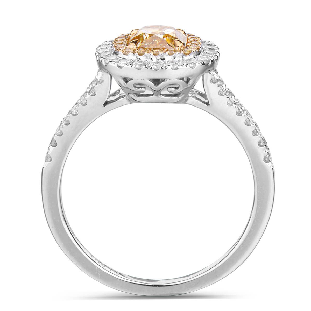 Fancy Intense Yellow Diamond Ring, 1.01 Ct. (1.43 Ct. TW), Cushion shape, GIA Certified, 5171222546