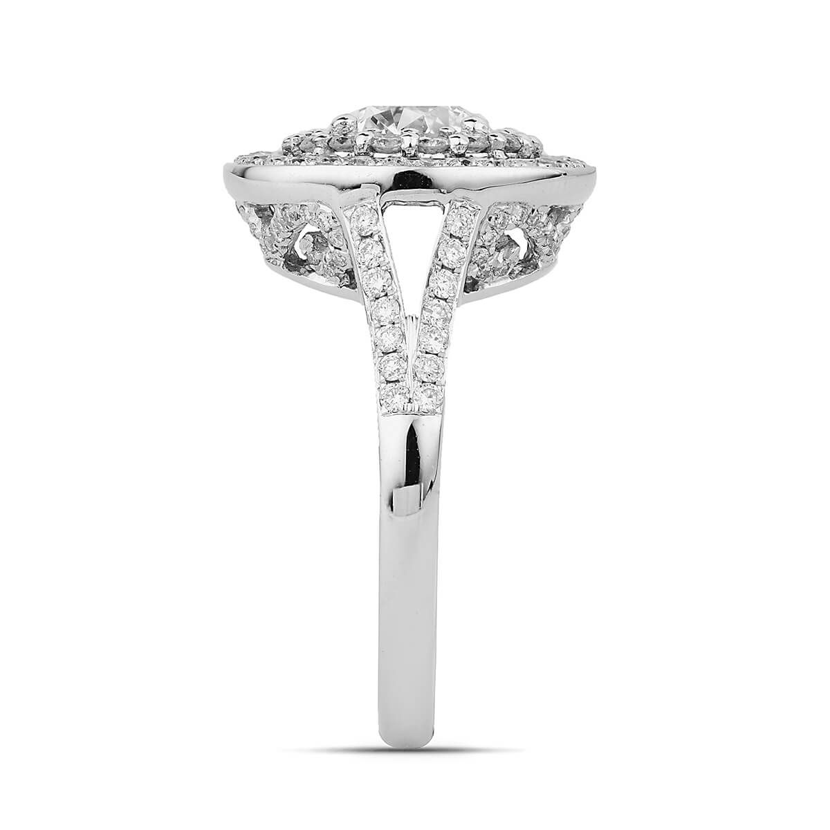 White Diamond Ring, 1.05 Ct. (1.81 Ct. TW), Round shape, IGI Certified, 4602128101