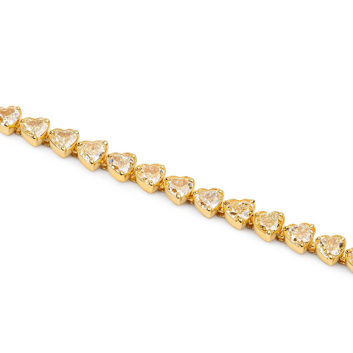 Fancy Yellow Diamond Bracelet, 14.67 Carat, Heart shape, EG_Lab Certified, J5826064839