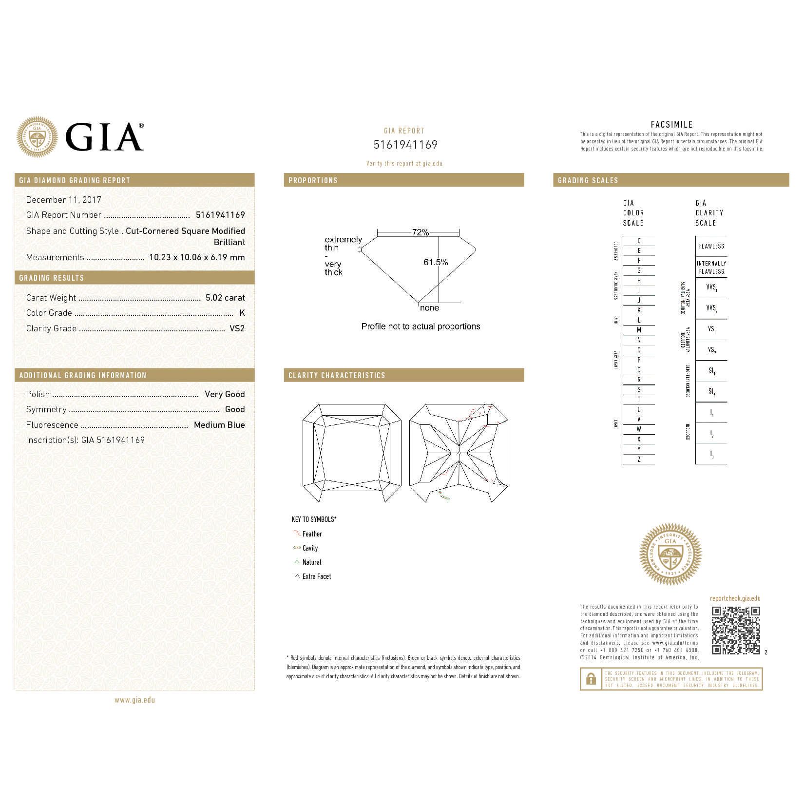  White Diamond Ring, 0.42 Ct. TW, Radiant shape, GIA Certified, 5161941169