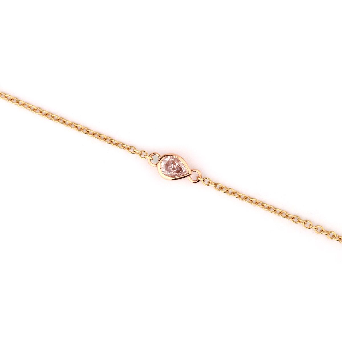Fancy Intense Pink Diamond Bracelet, 0.13 Carat, Pear shape, EG_Lab Certified, J5826065436