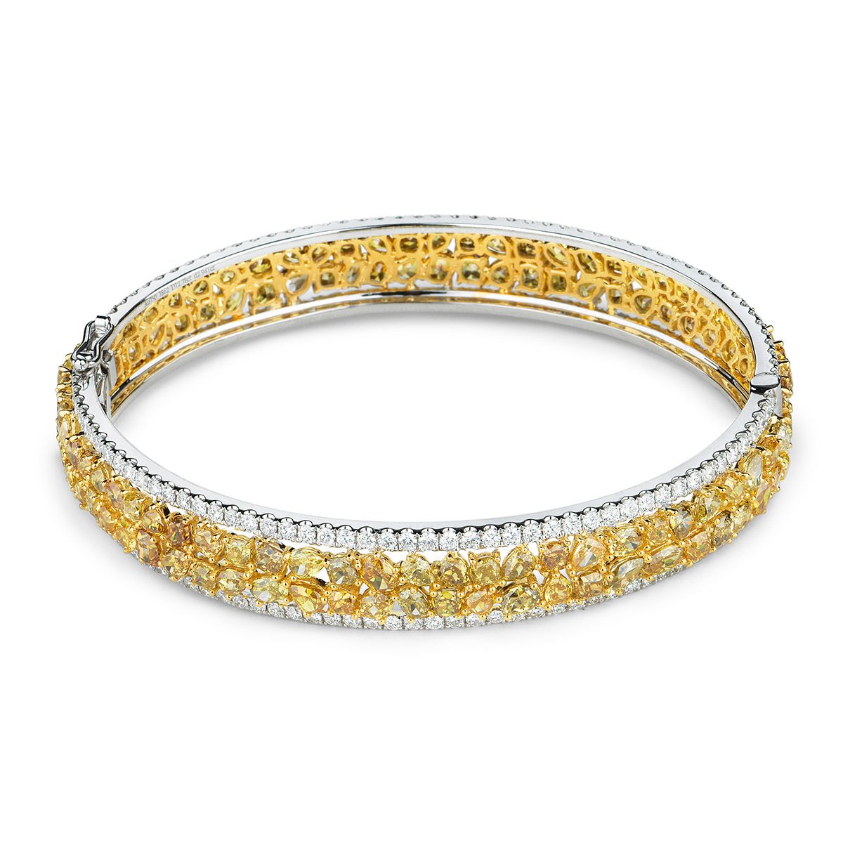Fancy Deep Yellow Diamond Bracelet, 16.52 Ct. TW, Mix shape