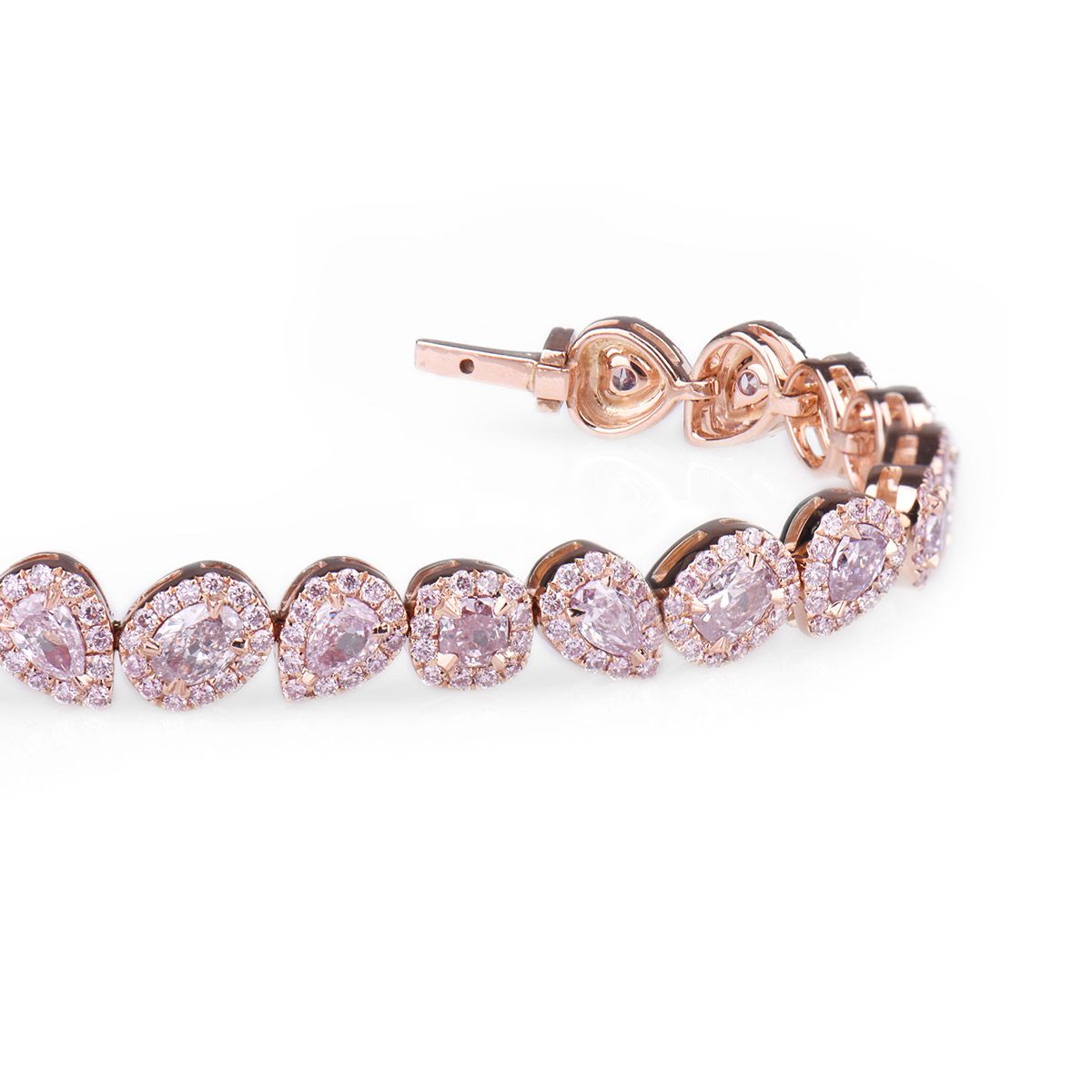 Fancy Pink Diamond Bracelet, 3.85 Ct. (5.31 Ct. TW), Mix shape, EG_Lab Certified, J5726190131