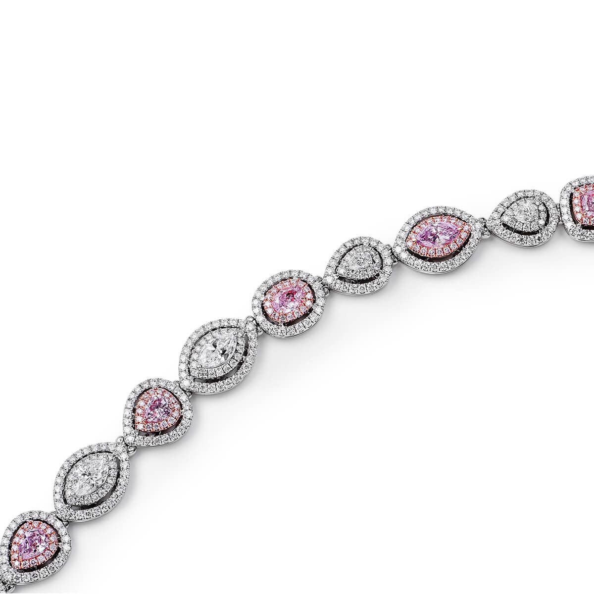 Light Pink Diamond Bracelet, 1.23 Ct. (5.11 Ct. TW), Oval shape, GIA Certified, JCBF05356712