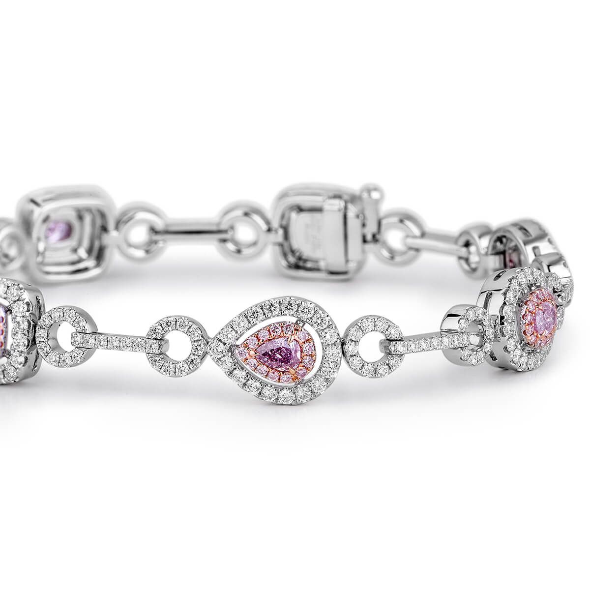 Fancy Pink Purple Diamond Bracelet, 3.51 Ct. TW, Cushion shape, GIA Certified, JCBF05356844