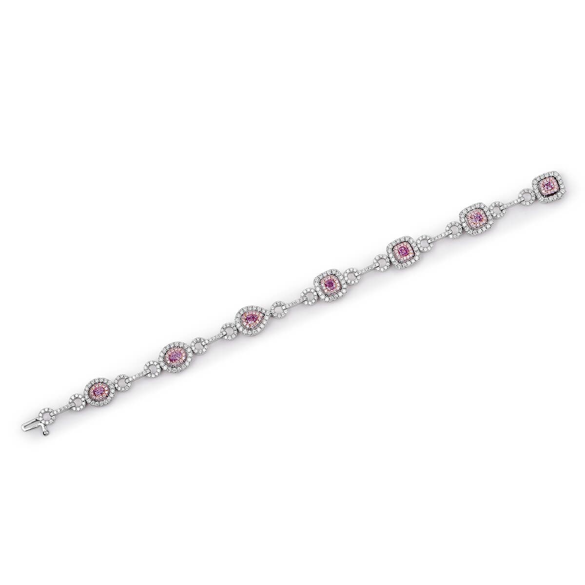 Fancy Pink Purple Diamond Bracelet, 3.51 Ct. TW, Cushion shape, GIA Certified, JCBF05356844