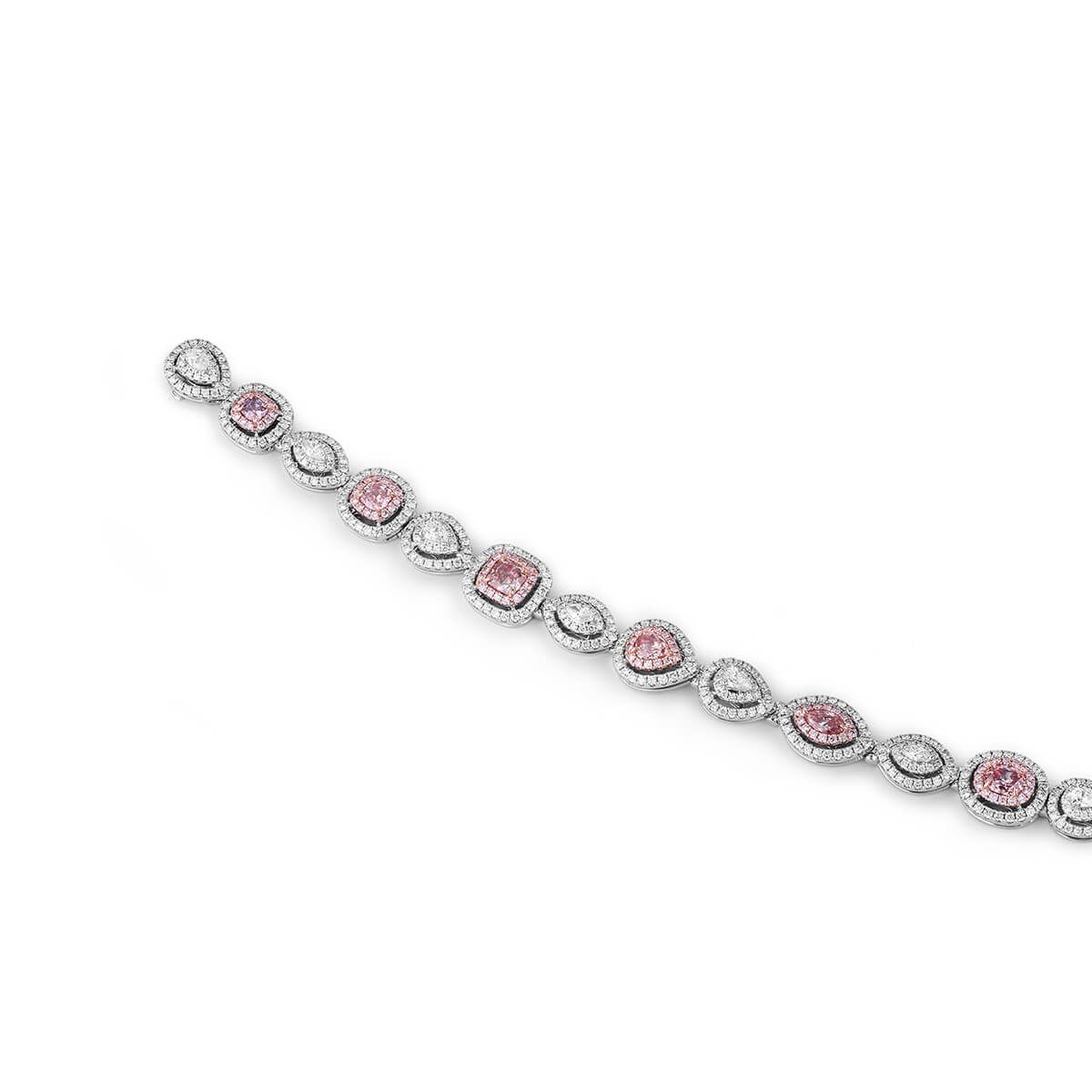 Fancy Orangy Pink Diamond Bracelet, 6.48 Ct. TW, Pear shape, GIA Certified, JCBF05387386