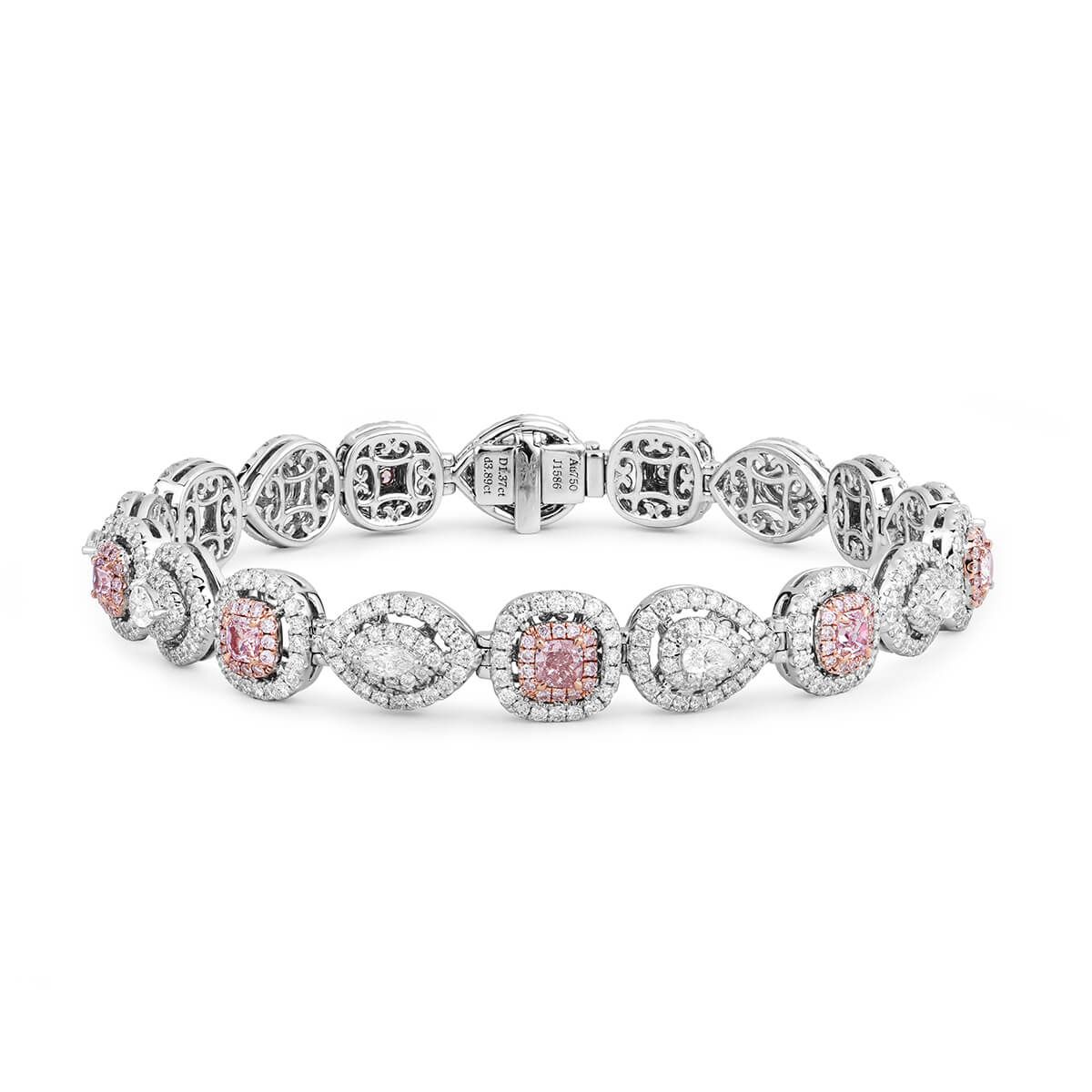 Fancy Light Pink Diamond Bracelet, 1.37 Ct. (5.26 Ct. TW), Mix shape, EG_Lab Certified, J5826278341