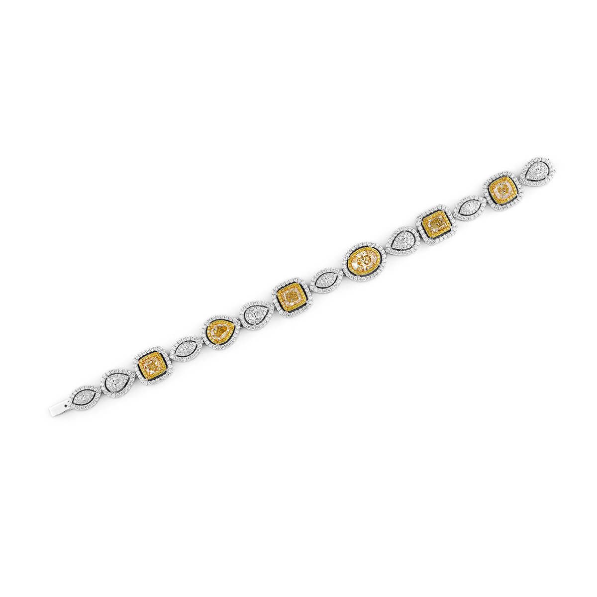 Fancy Light Yellow Diamond Bracelet, 6.41 Ct. (11.07 Ct. TW), Cushion shape, EG_Lab Certified, J5926075034