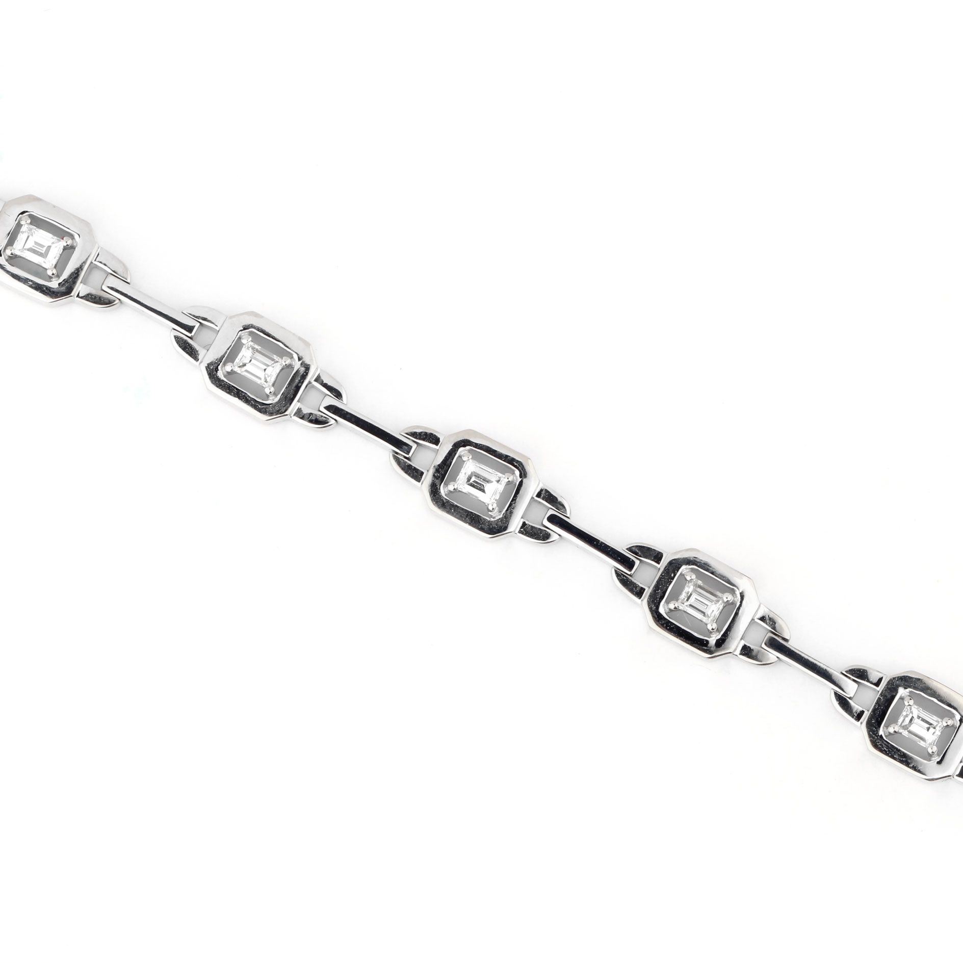  White Diamond Bracelet, 1.08 Carat, Emerald shape, EG_Lab Certified, J5826066134