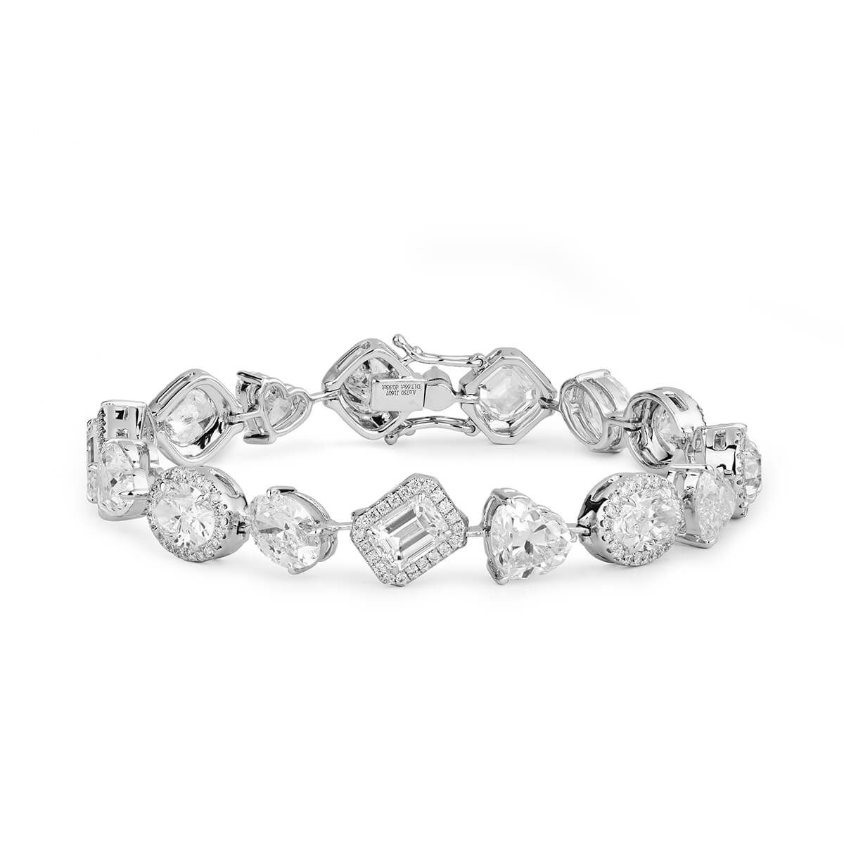  White Diamond Bracelet, 18.59 Ct. TW, Oval shape, GIA Certified, JCBW05390702