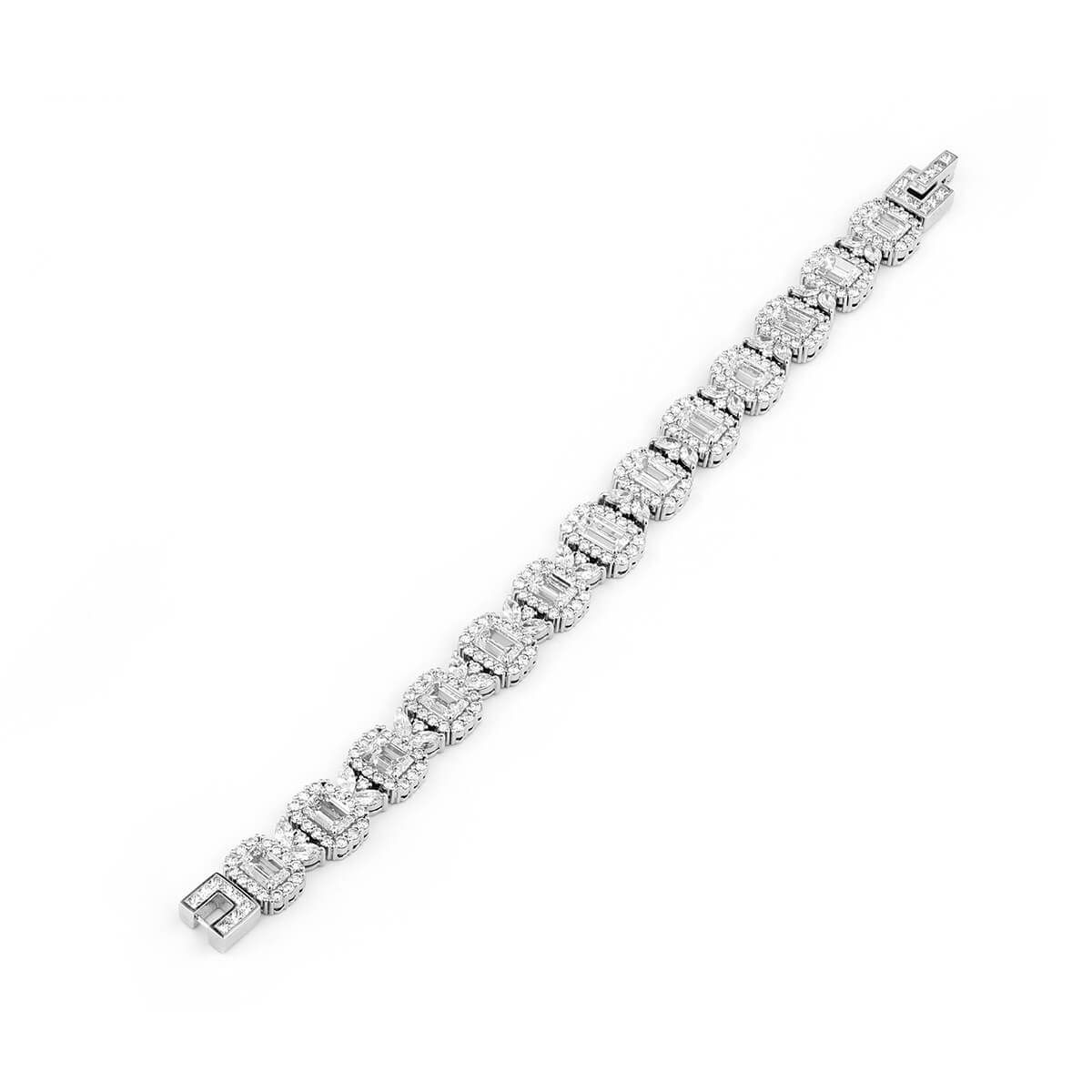  White Diamond Bracelet, 20.23 Ct. TW, Emerald shape, GIA Certified, JCBW05411544