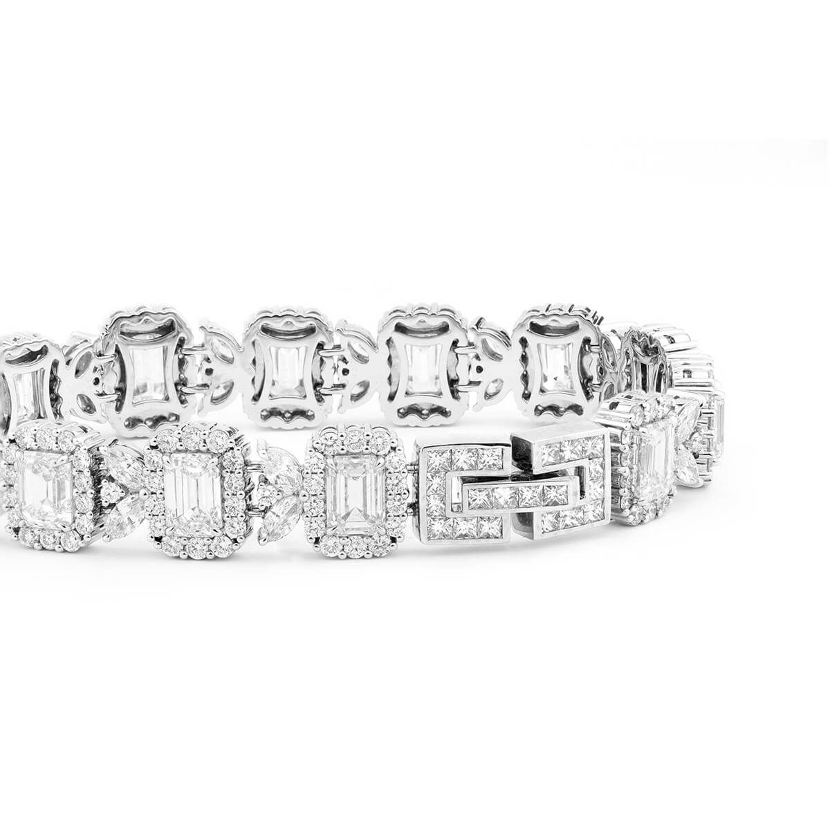 White Diamond Bracelet, 20.23 Ct. TW, Emerald shape, GIA Certified, JCBW05411544