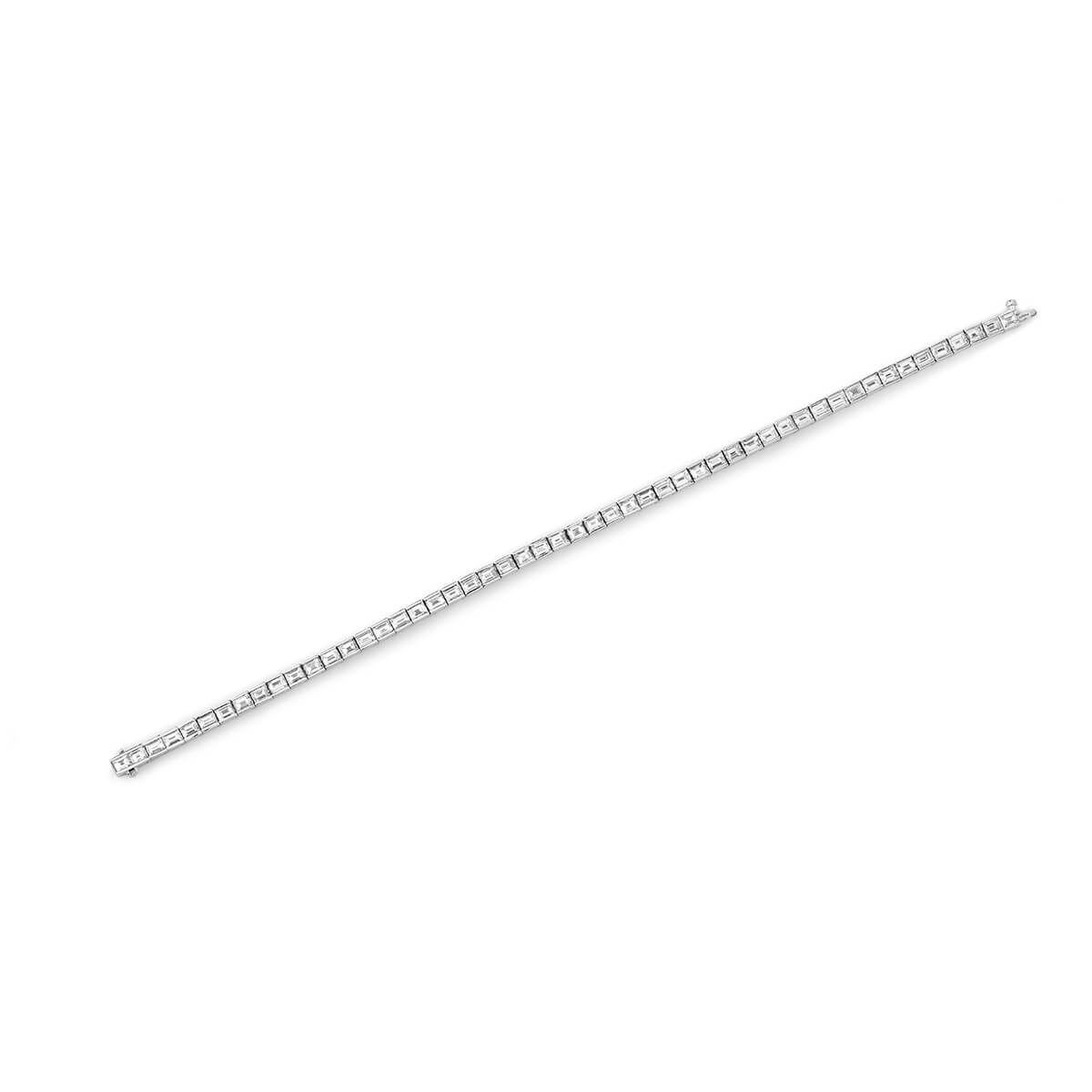  White Diamond Bracelet, 5.29 Ct. TW, Emerald shape
