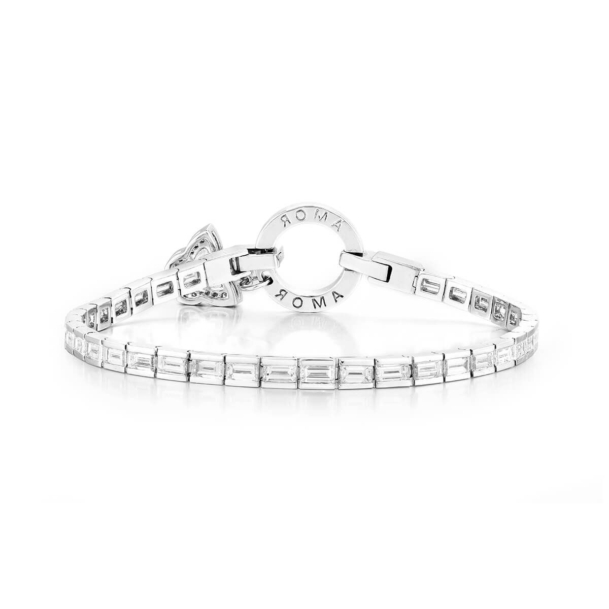  White Diamond Bracelet, 4.19 Ct. (4.54 Ct. TW), Baguette shape, EG_Lab Certified, J5926074942