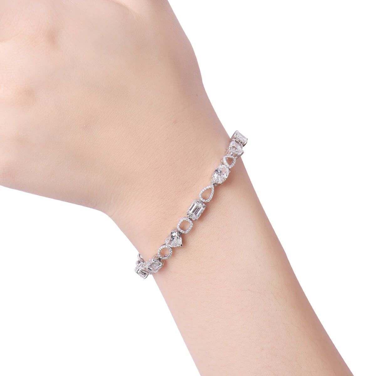  White Diamond Bracelet, 8.76 Ct. TW, Mix shape, GIA Certified, JCBW05427536