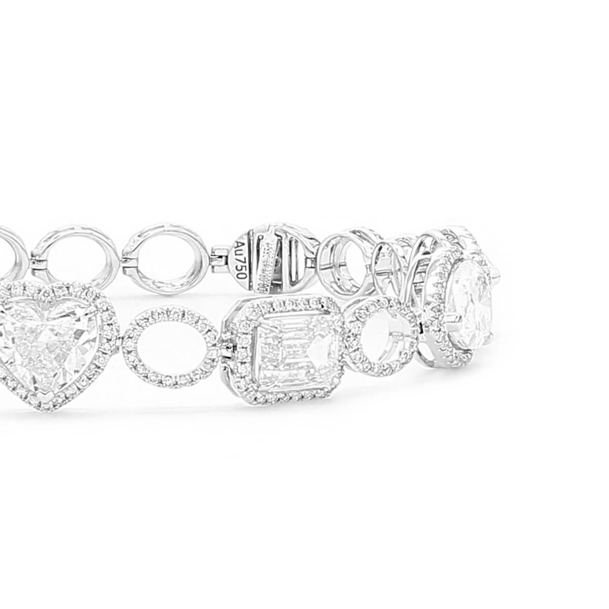  White Diamond Bracelet, 8.08 Ct. (9.34 Ct. TW), Mix shape, GIA Certified, JCBW05427567