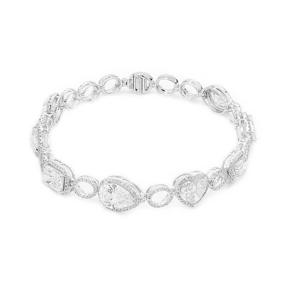  White Diamond Bracelet, 8.08 Ct. (9.34 Ct. TW), Mix shape, GIA Certified, JCBW05427567