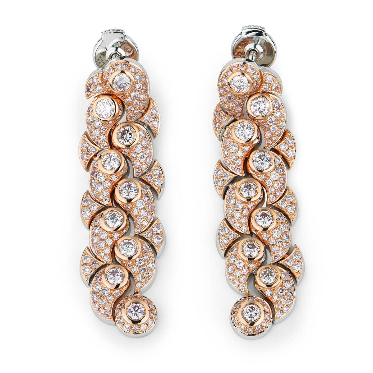 Fancy Pink Diamond Earrings, 0.36 Carat, Round shape, EG_Lab Certified, J5826181839