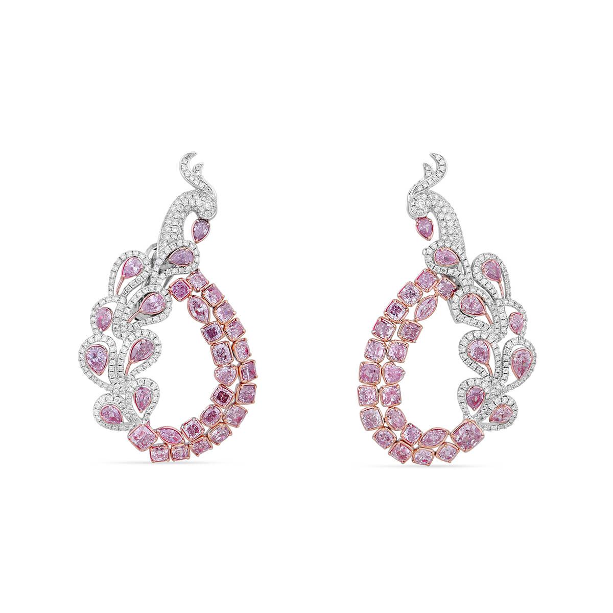 Fancy Light Pink Diamond Earrings, 7.94 Ct. (9.76 Ct. TW), Mix shape