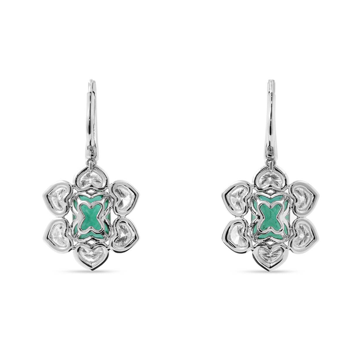 Natural Vivid Green Emerald Earrings, 8.86 Ct. (16.32 Ct. TW), GIA Certified, JCEG05420355