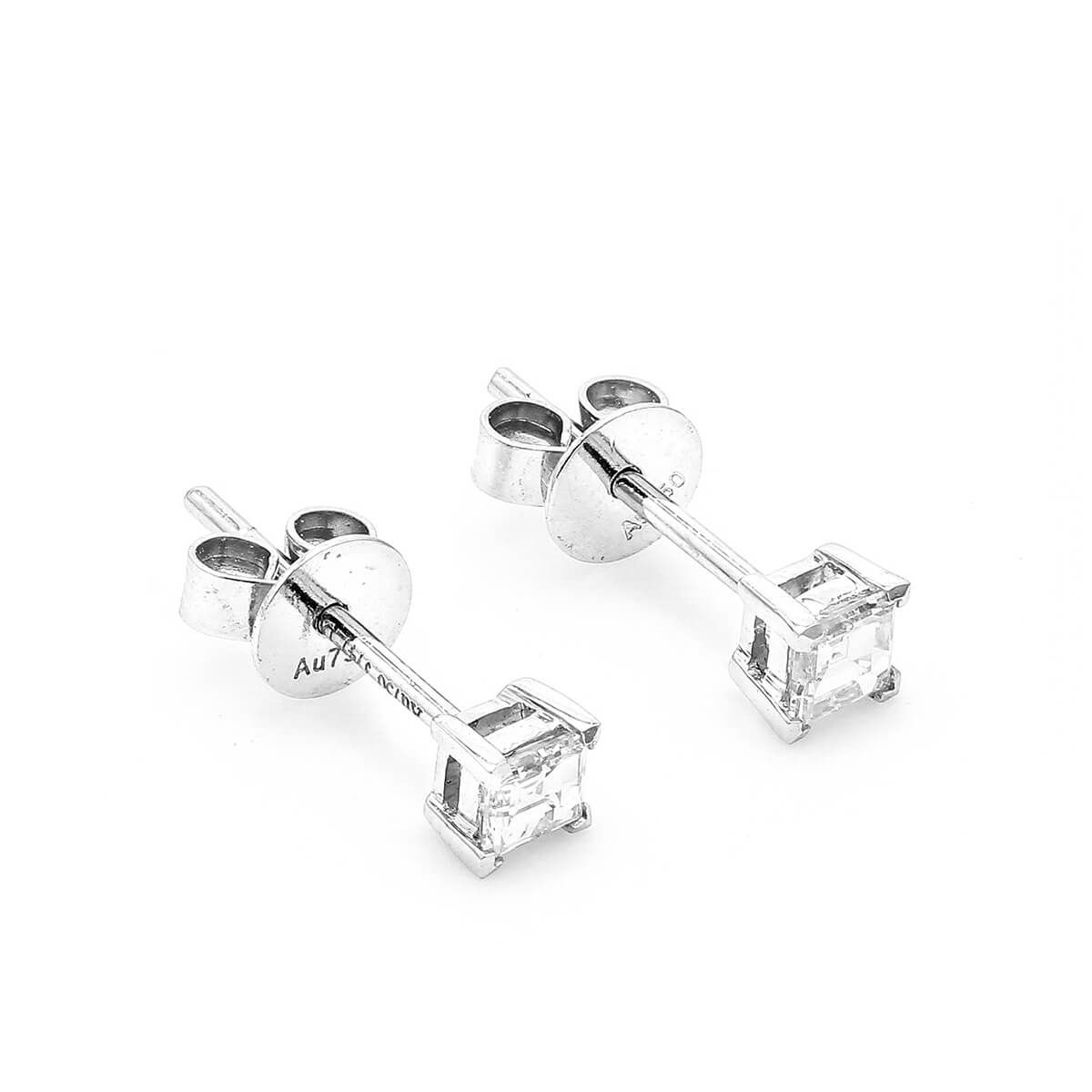  White Diamond Earrings, 0.34 Carat, Asscher shape, EG_Lab Certified, J5826066639