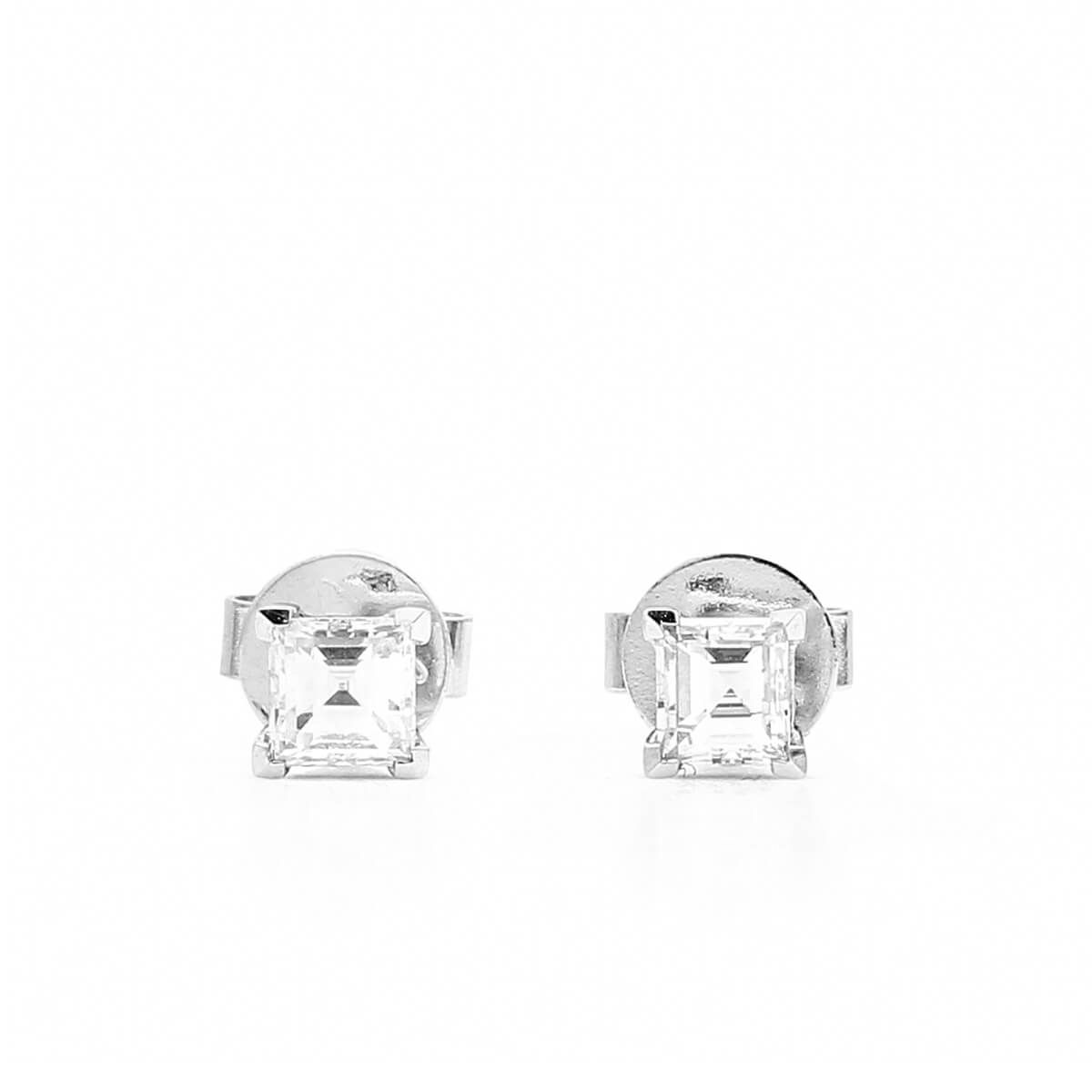  White Diamond Earrings, 0.34 Carat, Asscher shape, EG_Lab Certified, J5826066639