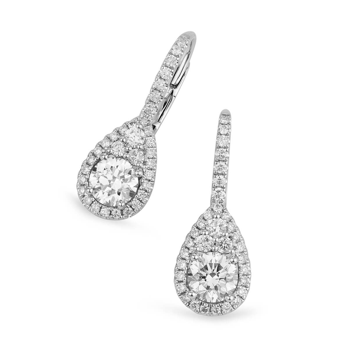  White Diamond Earrings, 1.53 Ct. TW, Round shape, EG_Lab Certified, J5826174639