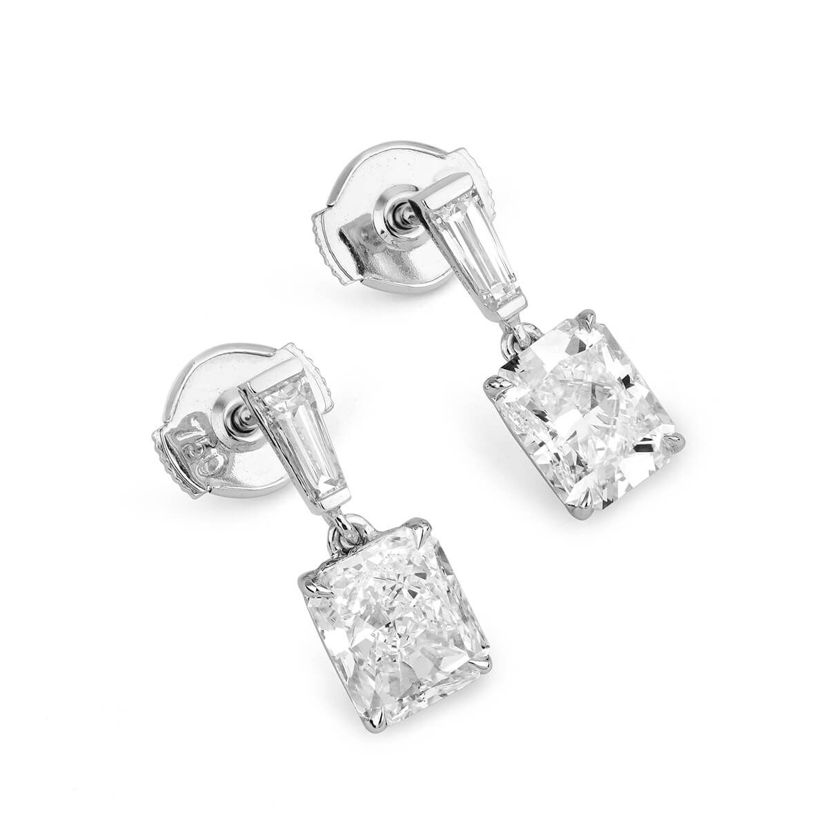  White Diamond Earrings, 2.02 Ct. (2.34 Ct. TW), Radiant shape, GIA Certified, JCEW05393519