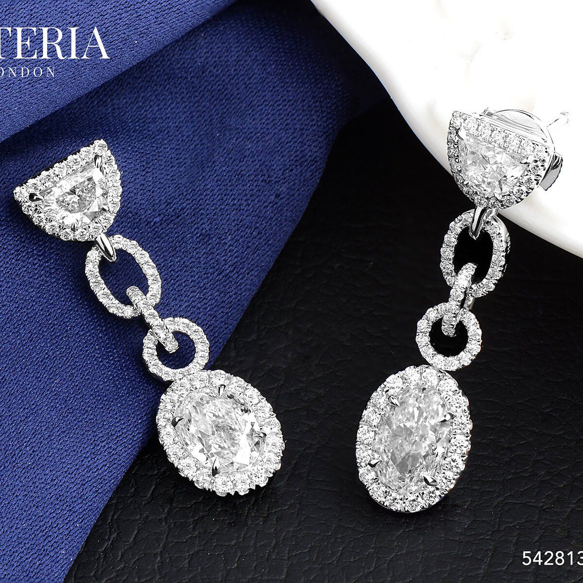  White Diamond Earrings, 2.02 Ct. (3.33 Ct. TW), Oval shape, GIA Certified, JCEW05428138