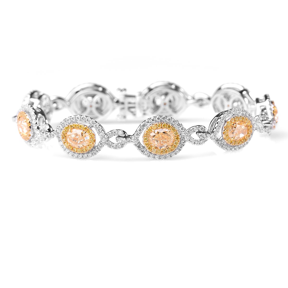 Fancy Yellow Diamond Bracelet, 11.90 Ct. TW, Oval shape, EG_Lab Certified, J5726207837