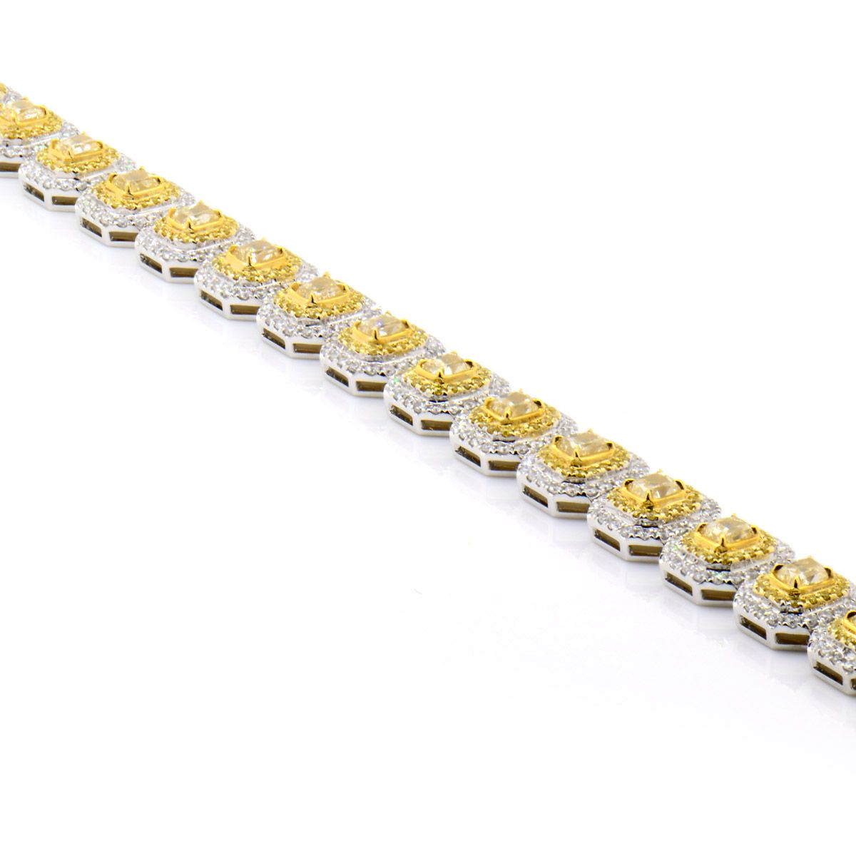 Fancy Yellow Diamond Bracelet, 8.33 Ct. TW, Radiant shape
