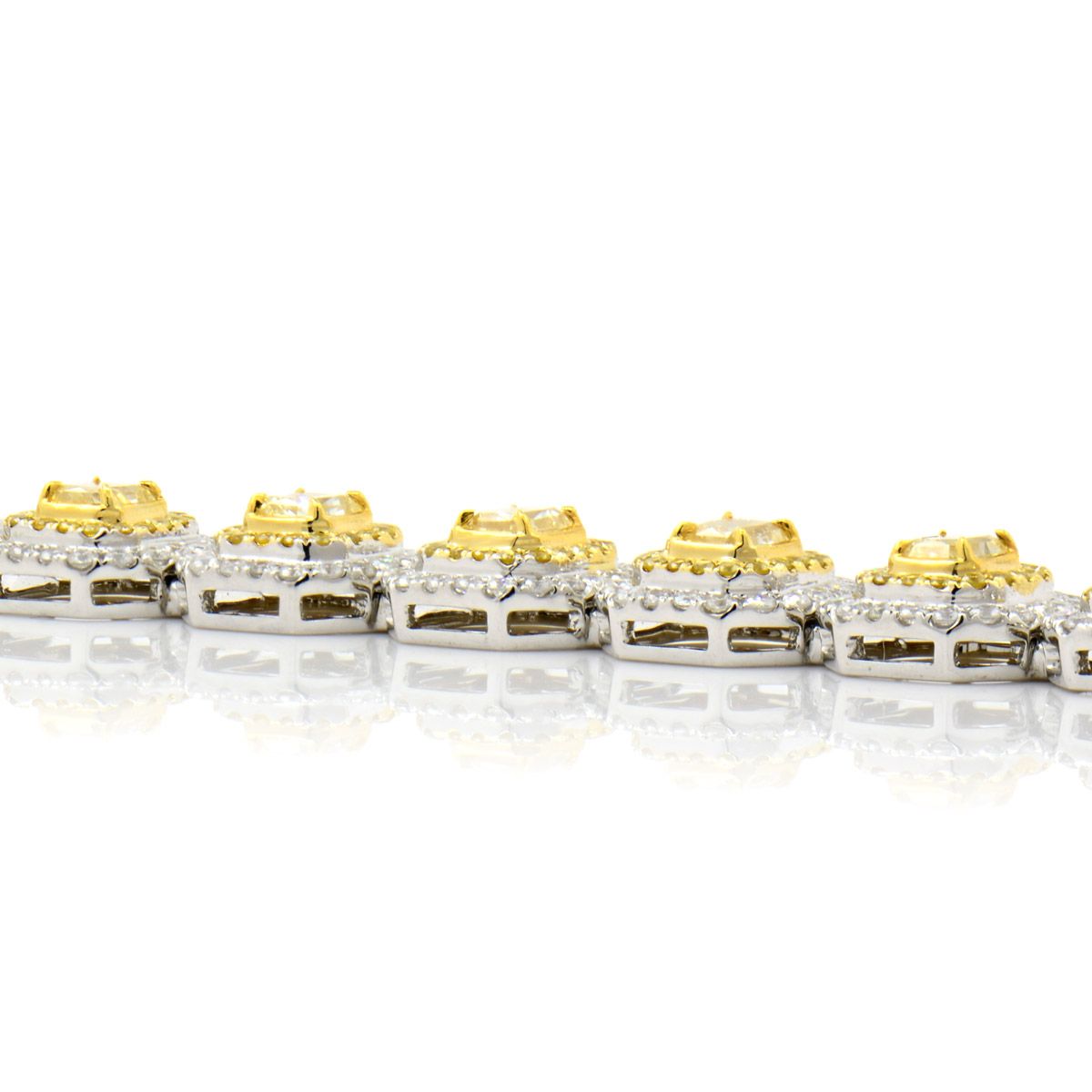 Fancy Yellow Diamond Bracelet, 8.33 Ct. TW, Radiant shape
