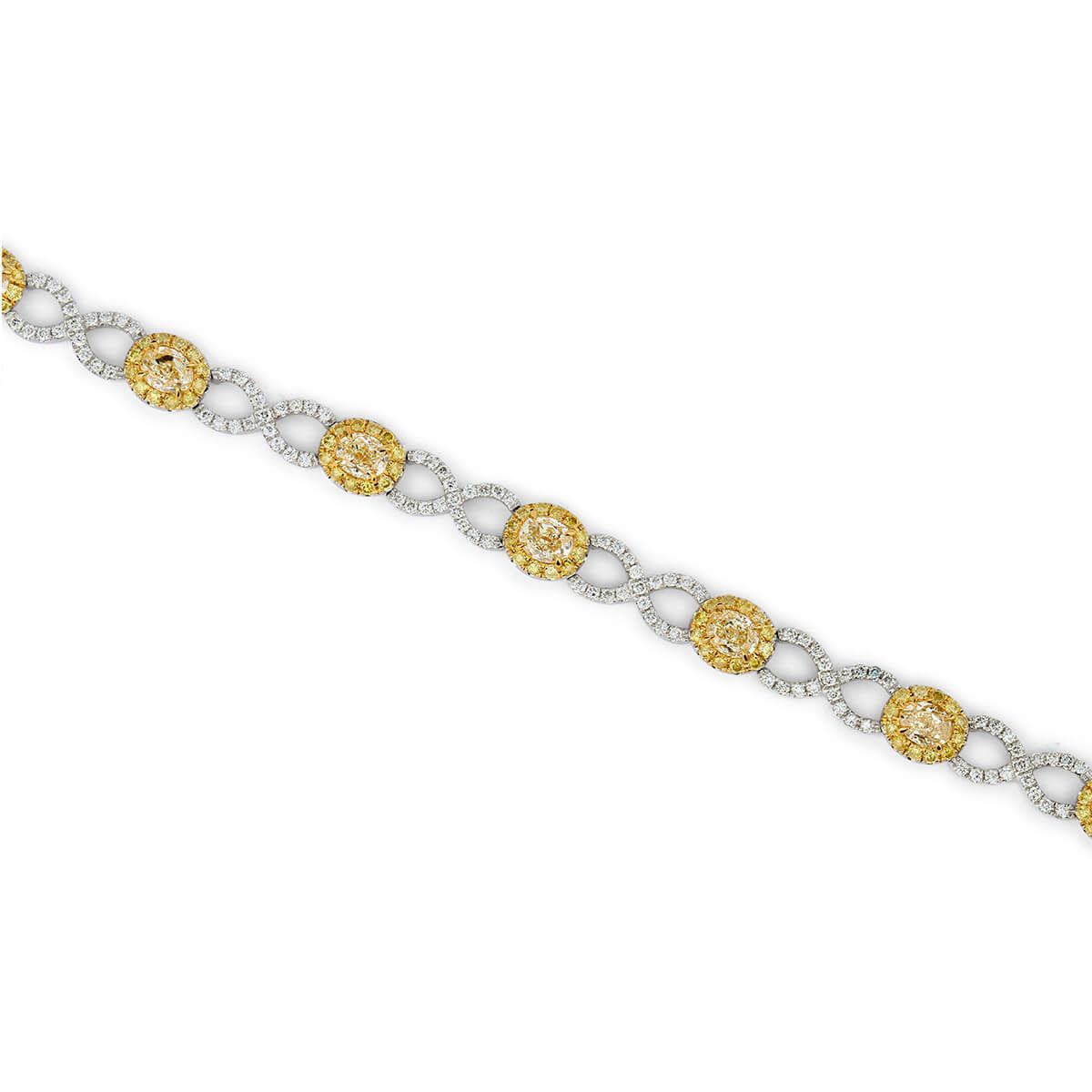 Fancy Yellow Diamond Bracelet, 4.41 Ct. TW, Oval shape, EG_Lab Certified, J5826112025