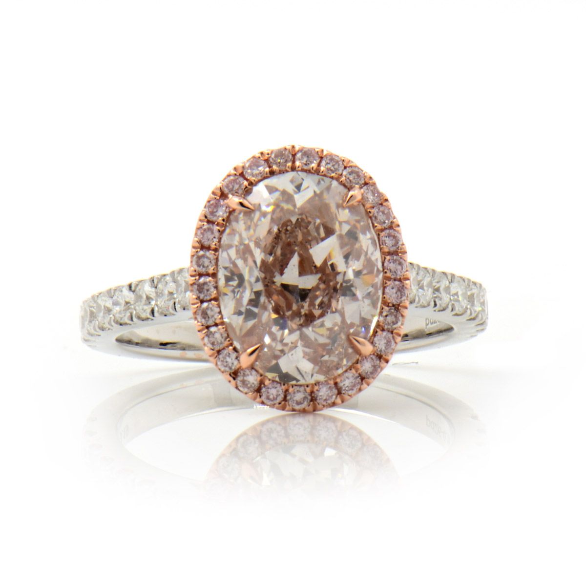 Fancy Pink Diamond Ring, 0.18 Ct. TW, Round shape
