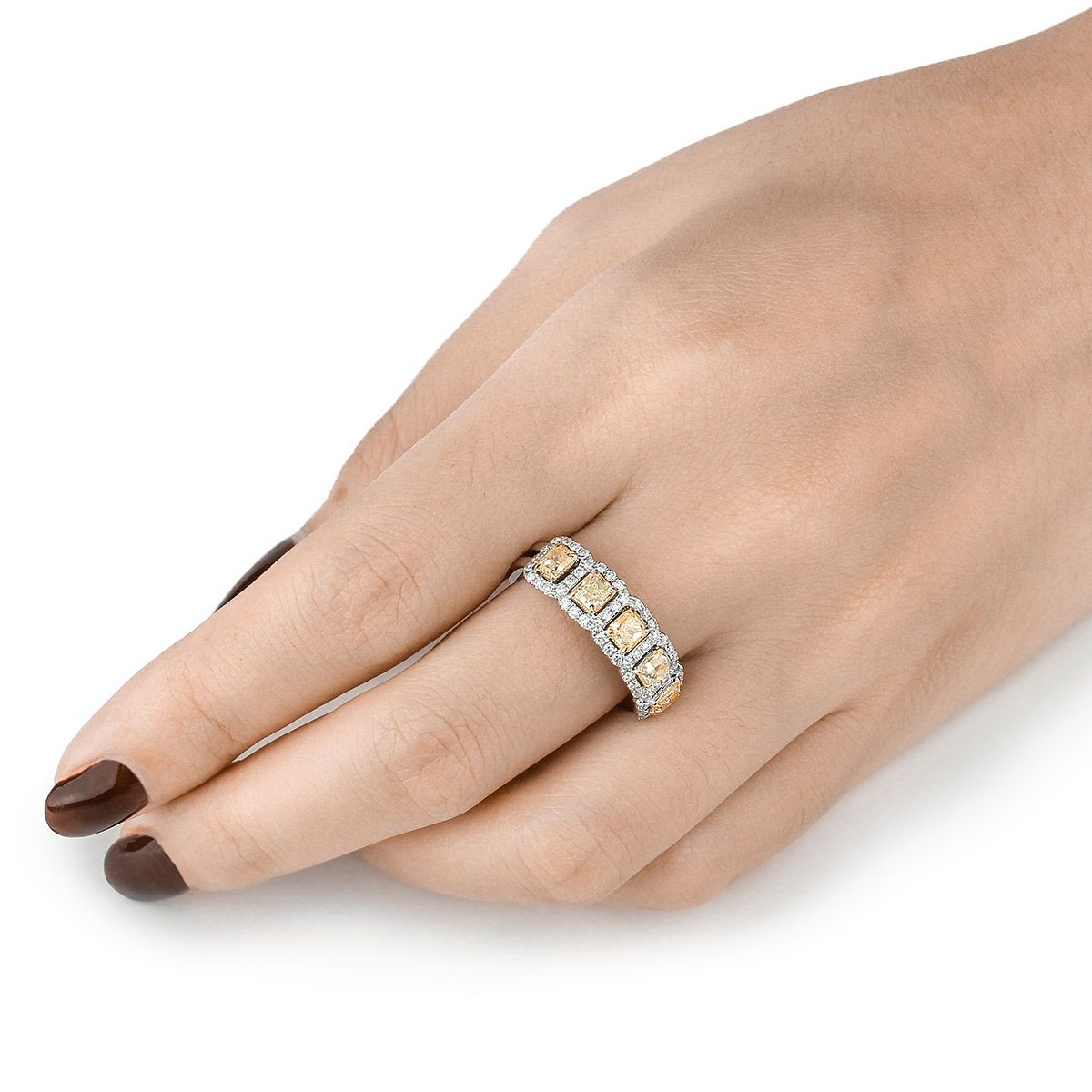 Fancy Intense Yellow Diamond Ring, 1.99 Ct. TW, Radiant shape, EG_Lab Certified, J5826062736