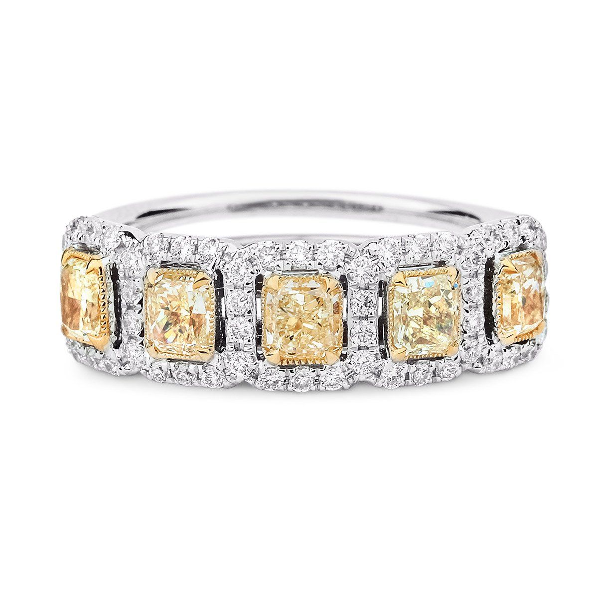 Fancy Intense Yellow Diamond Ring, 1.99 Ct. TW, Radiant shape, EG_Lab Certified, J5826062736